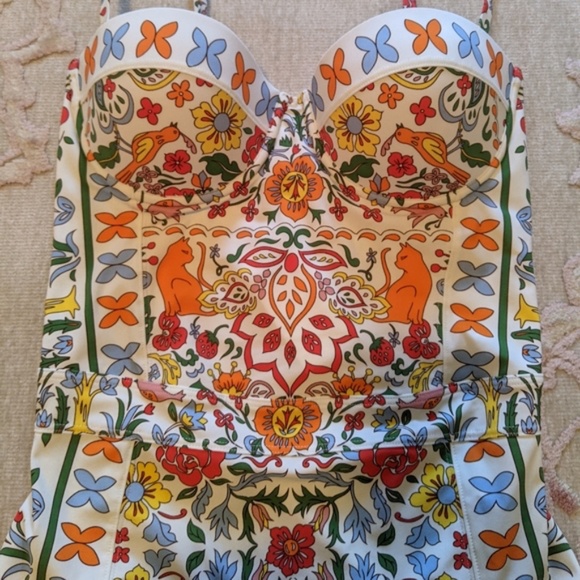 NWT Tory Burch Lipsi Printed One Piece Swimsuit S - Picture 6 of 7